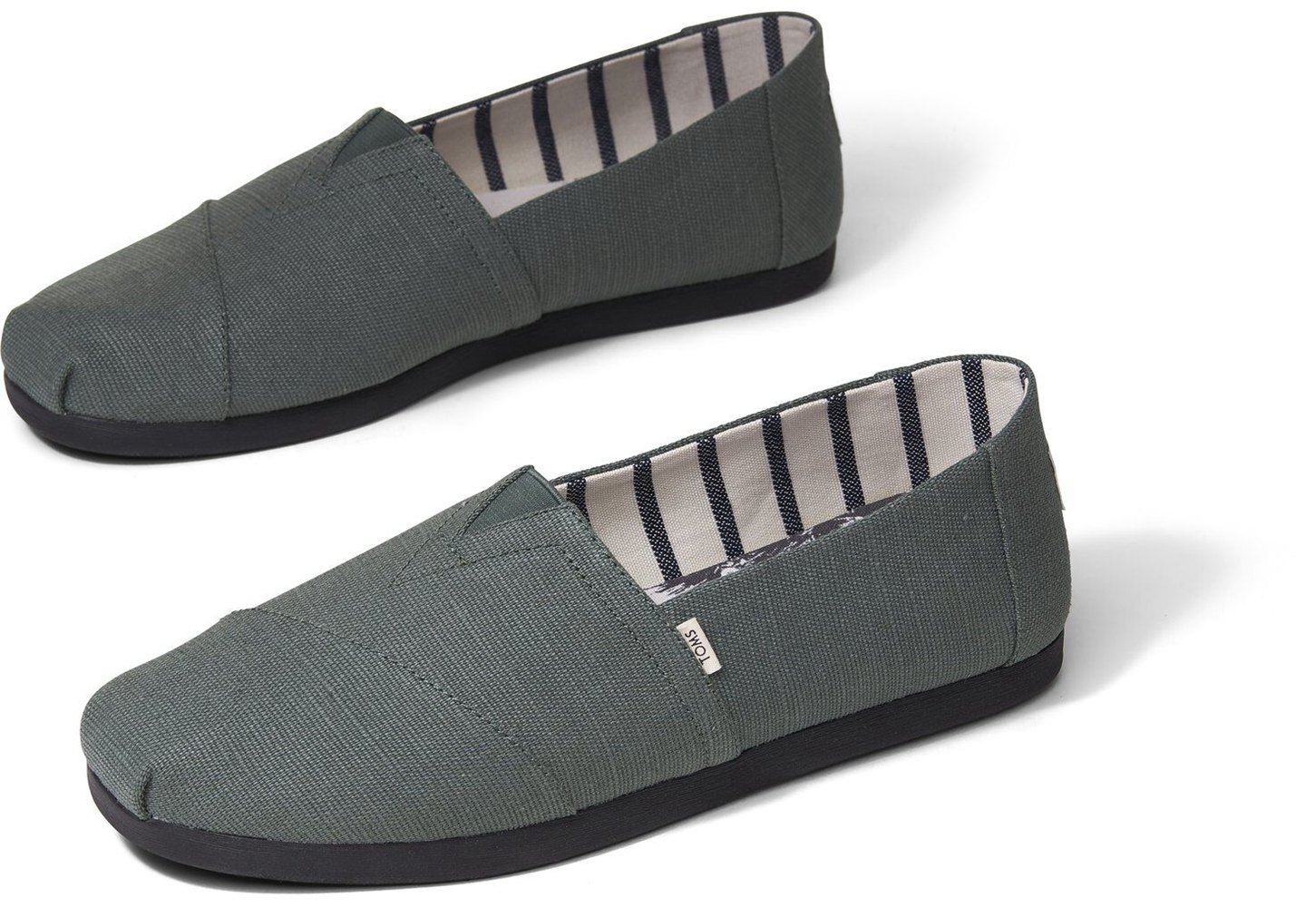 Toms Espadryle Męskie Zielone - Alpargata Heritage Płócienne - 10CETMDVU